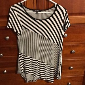 B.L.E.U. Black and white top